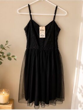 Mudd Black Lace Bodice Tulle Party Dress